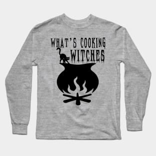 What is Cooking Witches - Cat on Cauldron Long Sleeve T-Shirt